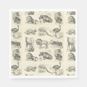 Serviette Jetable Sauvez nos beaux animaux africains Extraordinaires