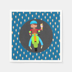 Serviette Jetable Scooter italien garçon fête d'anniversaire