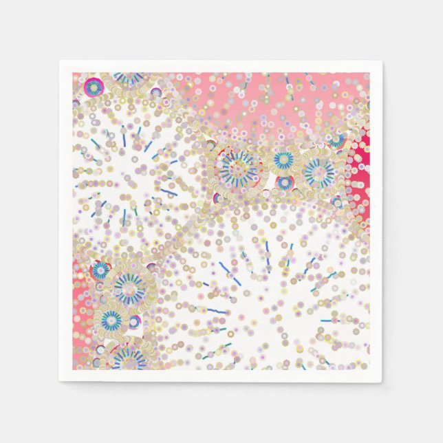 Serviette Jetable "Sea Life" imprimé abstrait (Devant)