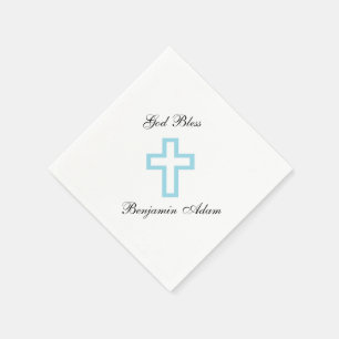Serviette Jetable " Serviettes croisées "bleues
