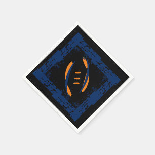 Serviette Jetable Serviettes de cocktail bleu/orange/noir