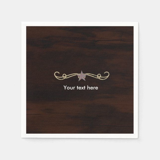 Serviette Jetable Serviettes de cocktail pour dîner du Western Star  (Devant)