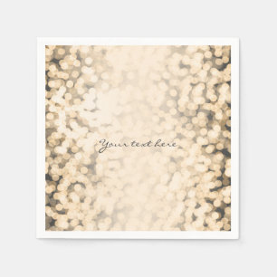 Serviette Jetable Serviettes de fête pailletées or Glamour