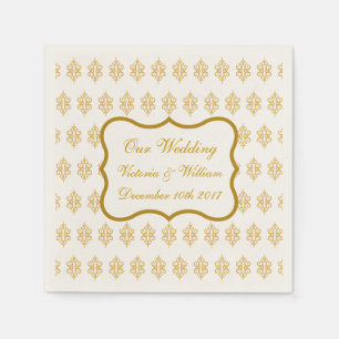 Serviette Jetable Serviettes de mariage en dentelle antique