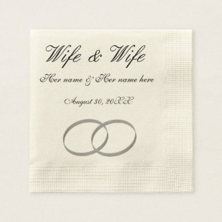 Serviette Jetable Serviettes de mariage lesbienne femme et femme
