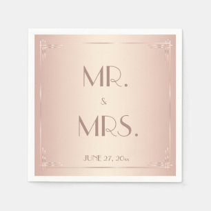 Serviette Jetable Serviettes de Mariage vierge Vintage personnalisé