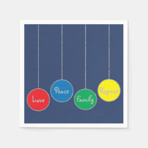 Serviette Jetable Serviettes de Noël personnalisées "Arbres ornement