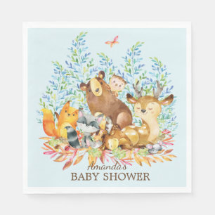 Serviette Jetable Serviettes de papier de baby shower d'animaux de