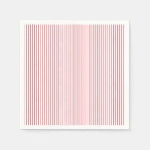Serviette Jetable Serviettes de papier de filet rouge et blanc