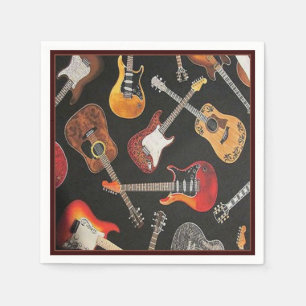 Serviette Jetable Serviettes de papier de motif de guitare