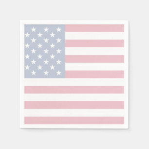 Serviette Jetable Serviettes de papier patriotiques de cocktail de