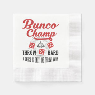 Serviette Jetable Serviettes de partie de champion de Bunco