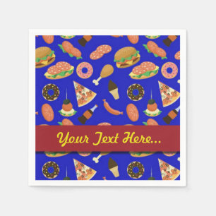 Serviette Jetable Serviettes de pique-nique bleues pour le goûter