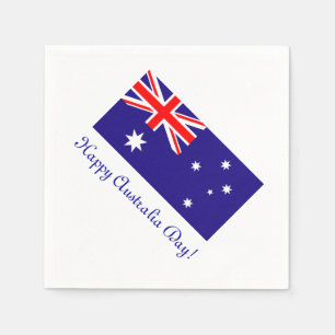 Serviette Jetable Serviettes heureuses de jour de l'Australie avec