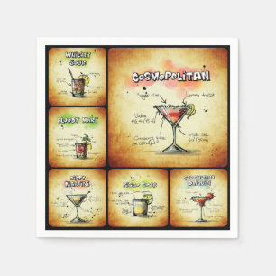 Serviette Jetable Serviettes inspirées Cocktail - Art de la boisson 
