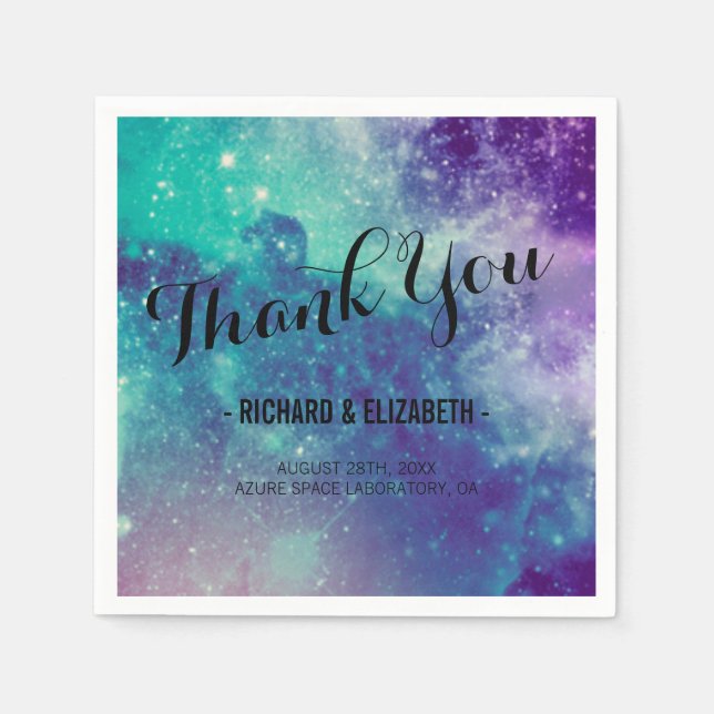 Serviette Jetable Serviettes Mariage Smokey Galaxy (Devant)