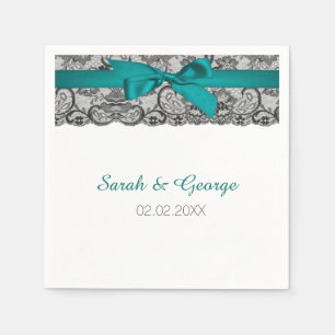 Serviette Jetable Serviettes mariages personnalisées en dentelle d'A