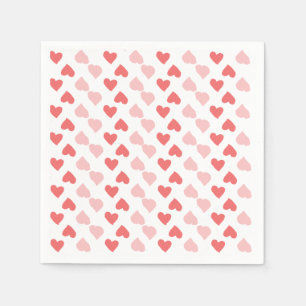 Serviette Jetable Serviettes minuscules de coeurs