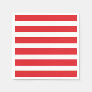 Serviette Jetable Serviettes modernes chic Red Stripe Party