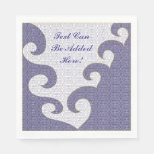 Serviette Jetable Serviettes Pâques Blancs Standard "Gold Star/Purpl