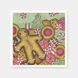 Serviette Jetable Serviettes pour biscuits de Noël