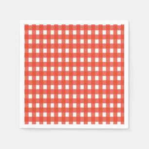 Serviette Jetable Serviettes rouges de guingan