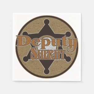 Serviette Jetable Sheriff adjoint vintage
