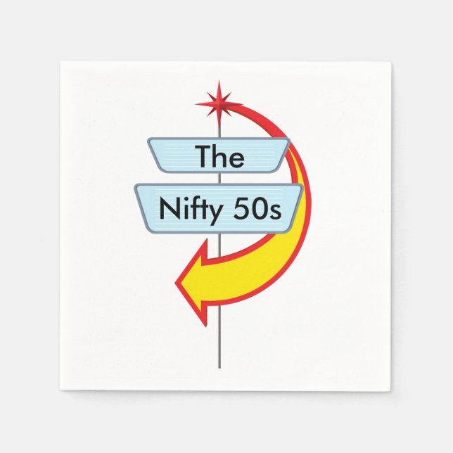 Serviette Jetable SIGNE DE Diner les années 50 2 (Devant)