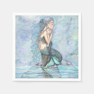 Serviette Jetable Sirène des Eaux Calmes Fête pour Maman et Bébé