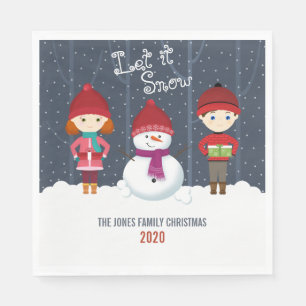 Serviette Jetable Snowman Winter Wonderland