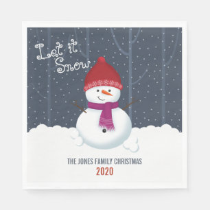 Serviette Jetable Snowman Winter Wonderland