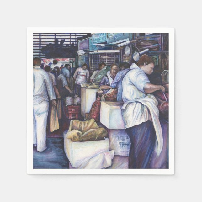 Serviette Jetable Soupe à la tête de poisson, Singapour (Devant)