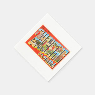 Serviette Jetable Souvenir Vintage voyage St Augustine Florida FL