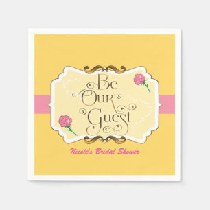 Serviette Jetable Soyez notre invité Fête de Princesse aux Roses Jau