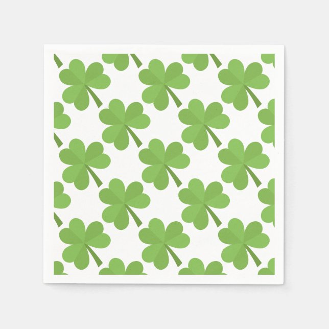 Serviette Jetable St Patrick Shamrock Irlande Irlande Irlande Clover (Devant)