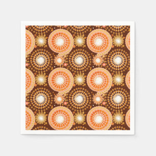 Serviette Jetable Starburbs et pingwheel, chocolat brun & tan