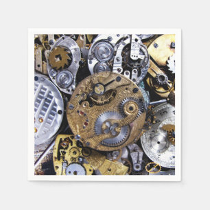 Serviette Jetable Steampunk partie Vintage Victorian Pocket watch