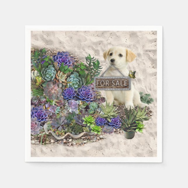 Serviette Jetable Succulents à vendre (Devant)