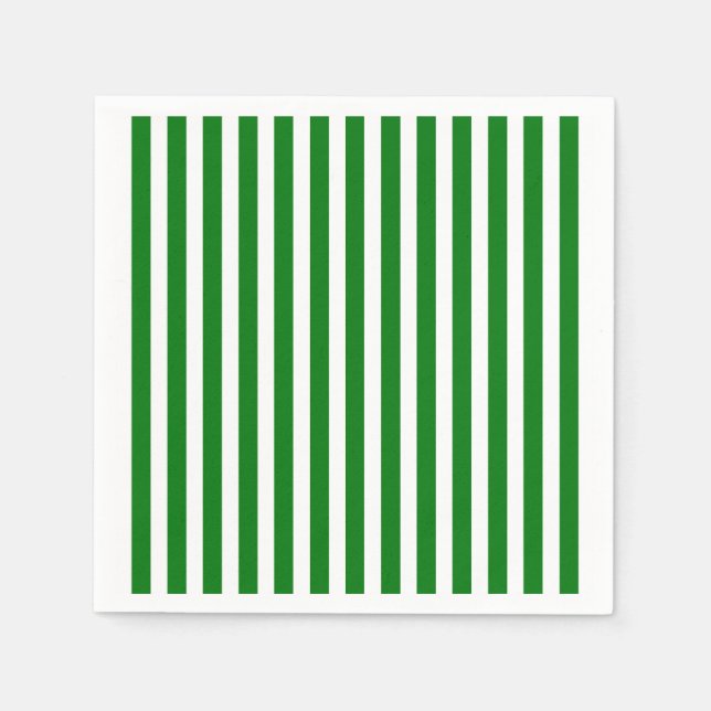 Serviette Jetable Sucre de canne rayures dans Noël Vert & Blanche Ne (Devant)