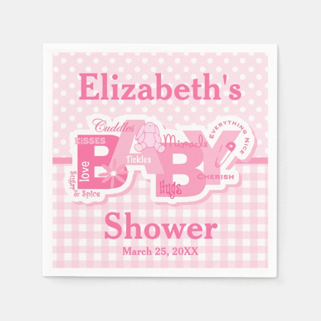 Serviette Jetable Sucre et lapin d'épices (Devant)