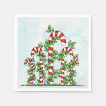 Sucres de canne et vignes Napkin de Noël