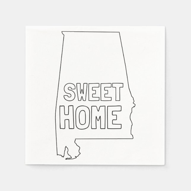 Serviette Jetable Sweet Home Alabama (Devant)