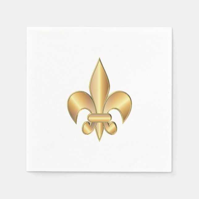 Serviette Jetable Symbole de Fleur de Lis (Devant)