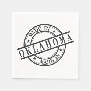 Serviette Jetable Symbole de logo fabriqué en Oklahoma Stamp Style
