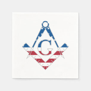 Serviette Jetable Symbole Freemasonic des États-Unis