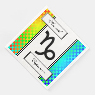 Serviette Jetable SYMBOLE Zodiaque Capricorne Standard par K Yoncich