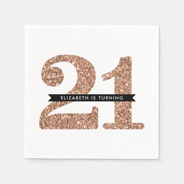 Serviette Jetable TABLE DE FÊTE GRAND ÂGE moderne parties scintillan (Devant)