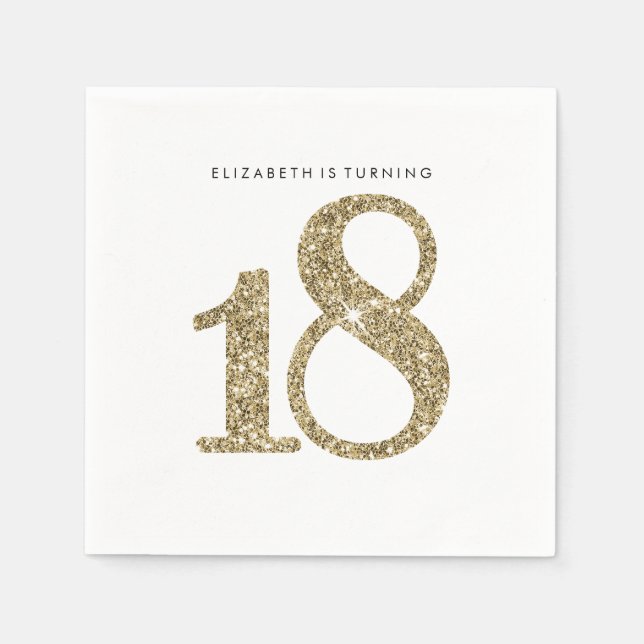 Serviette Jetable TABLE DE FÊTE GRANDE ÂGE moderne 18 parties scinti (Devant)