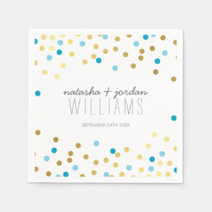 Serviette Jetable TABLEAU mariage DÉCOR confettis mignons taches or