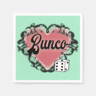 Serviette Jetable tatouage du coeur du bunco